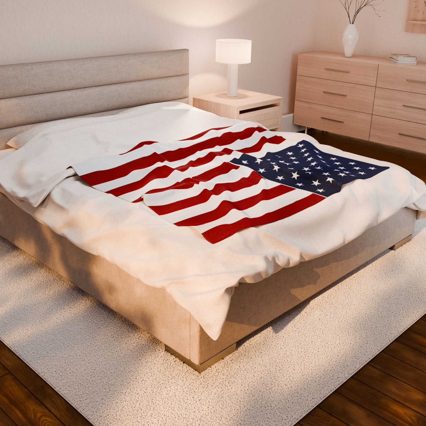 Patriotic American Flag Throw Blanket