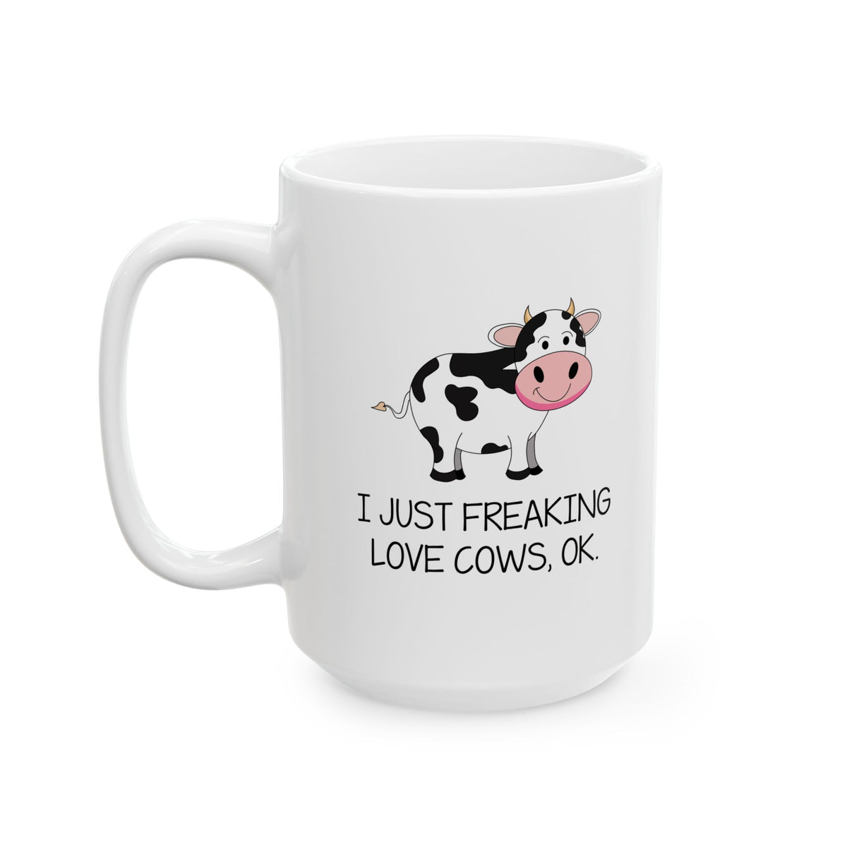 Funny Cow Mug – Cute Cow Coffee Cup for Farm Girls, Ranch Moms, or Cow Lovers