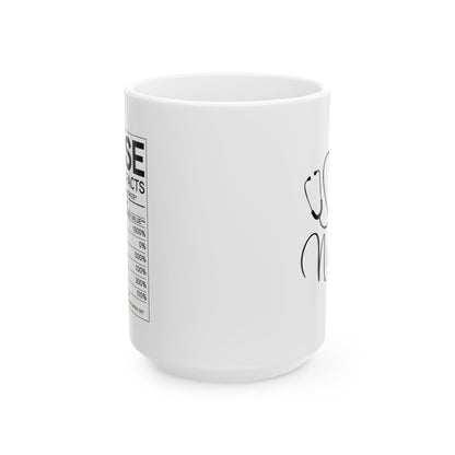 Love Nurse White Ceramic Mug – Cute Gift for Nurses, RN, LPN, or Nursing Students