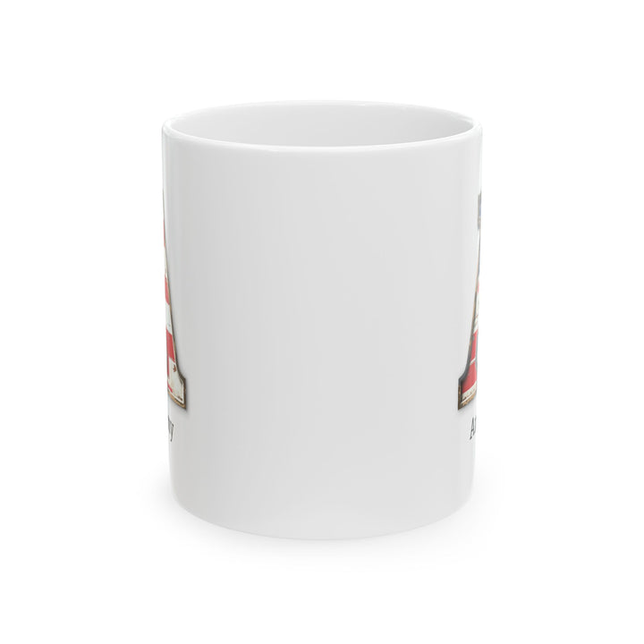 White Personalized USA Flag Initial Mug with Letter A and Anthony Name Gift for Men, Veterans, Patriotic Coffee Lovers