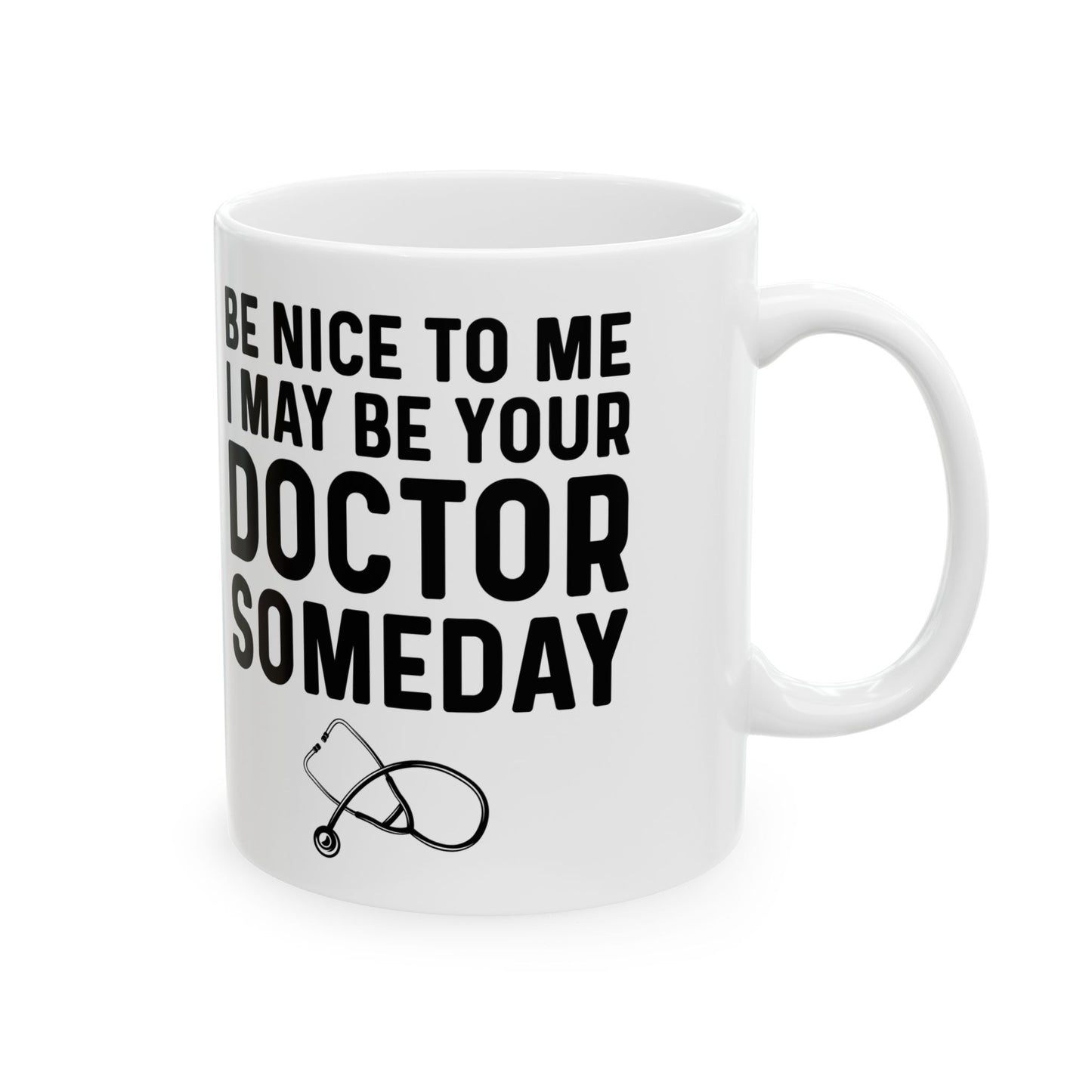 Funny Medical Student Coffee Cup – White Ceramic Gift for Future Doctors & Healthcare Workers