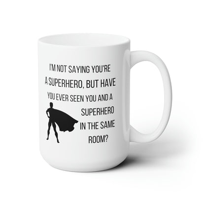 Funny Superhero Mug – Secret Identity Coffee Cup for Hero Lovers