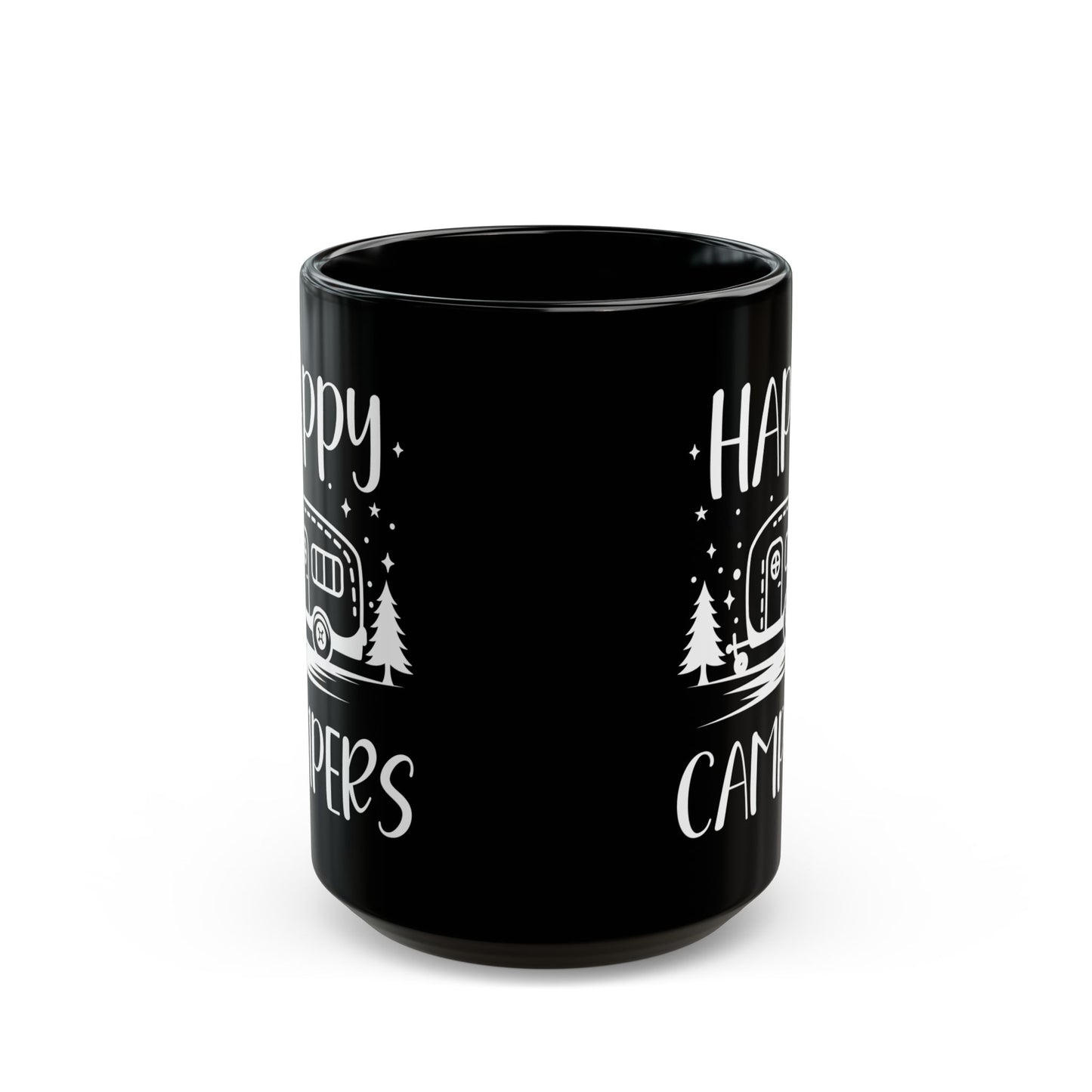Happy Campers Black Mug (11oz, 15oz)