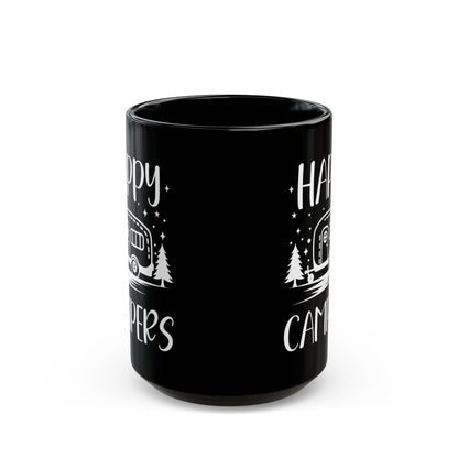 Happy Campers Black Mug (11oz, 15oz)