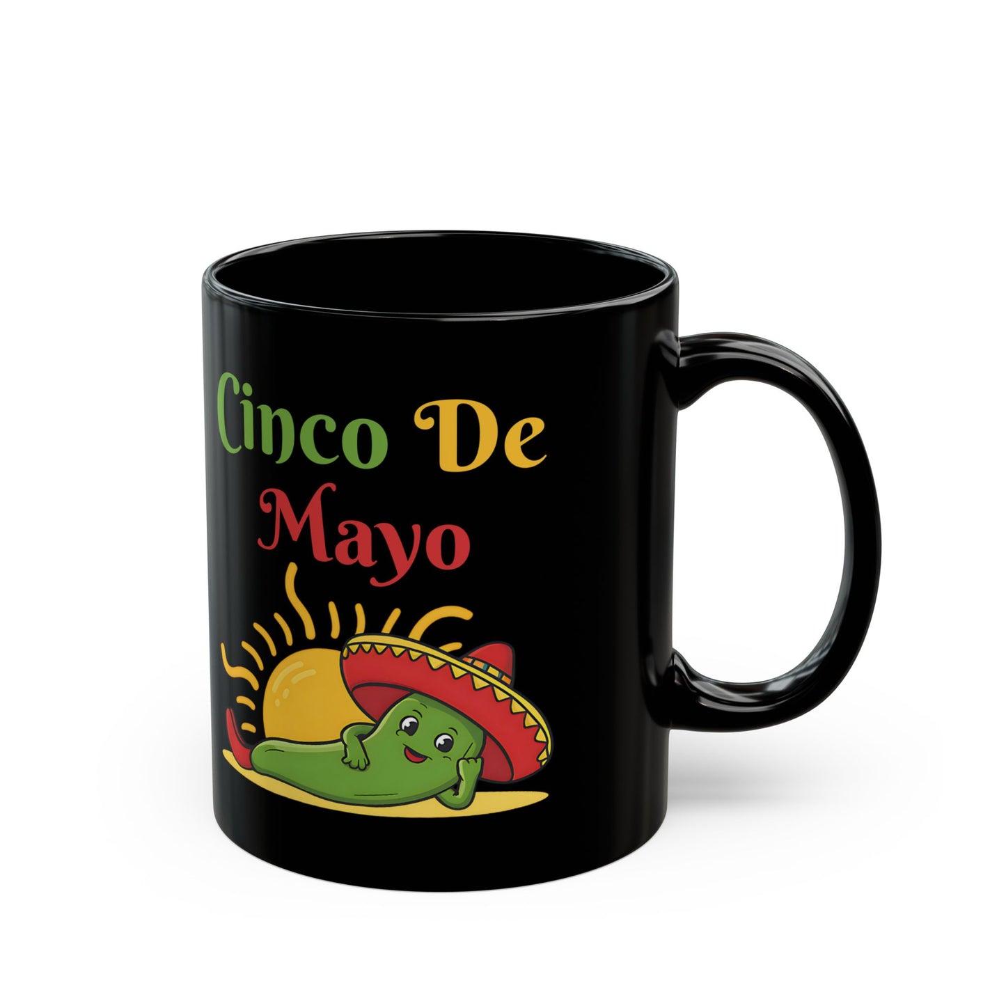 Cinco De Mayo Black Mug (11oz, 15oz)