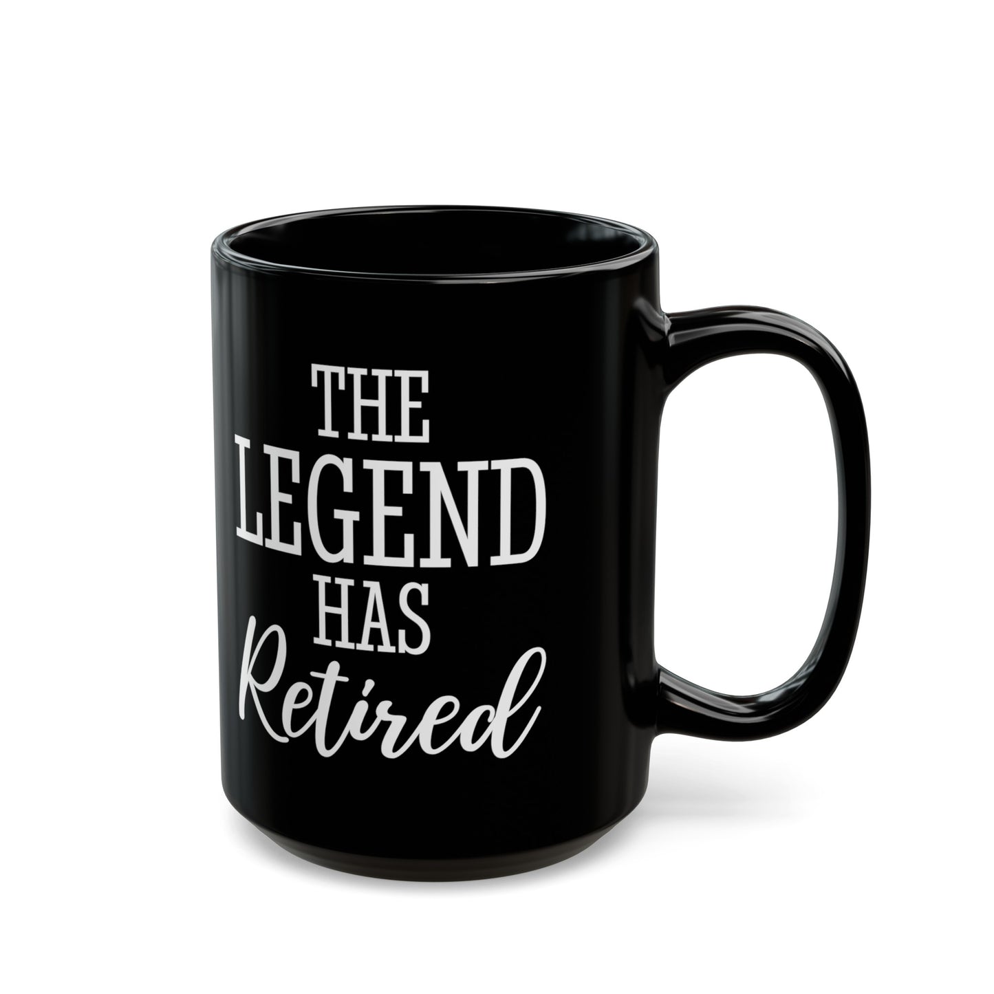 The Legend Has Retired Black Mug – Perfect Retirement Gift