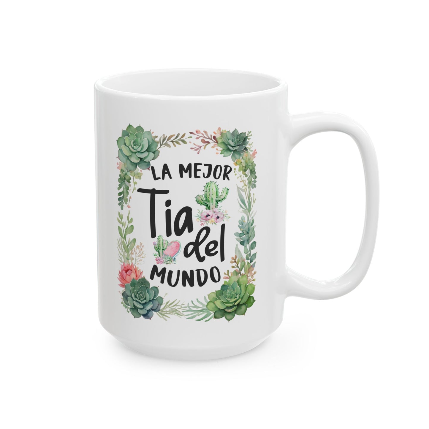 La mejor Tia del mundo White Mug, (11oz, 15oz)