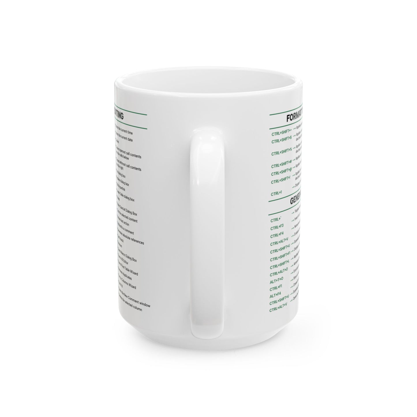 Excel Super Shortcuts Mug Ceramic Mug, (11oz, 15oz)
