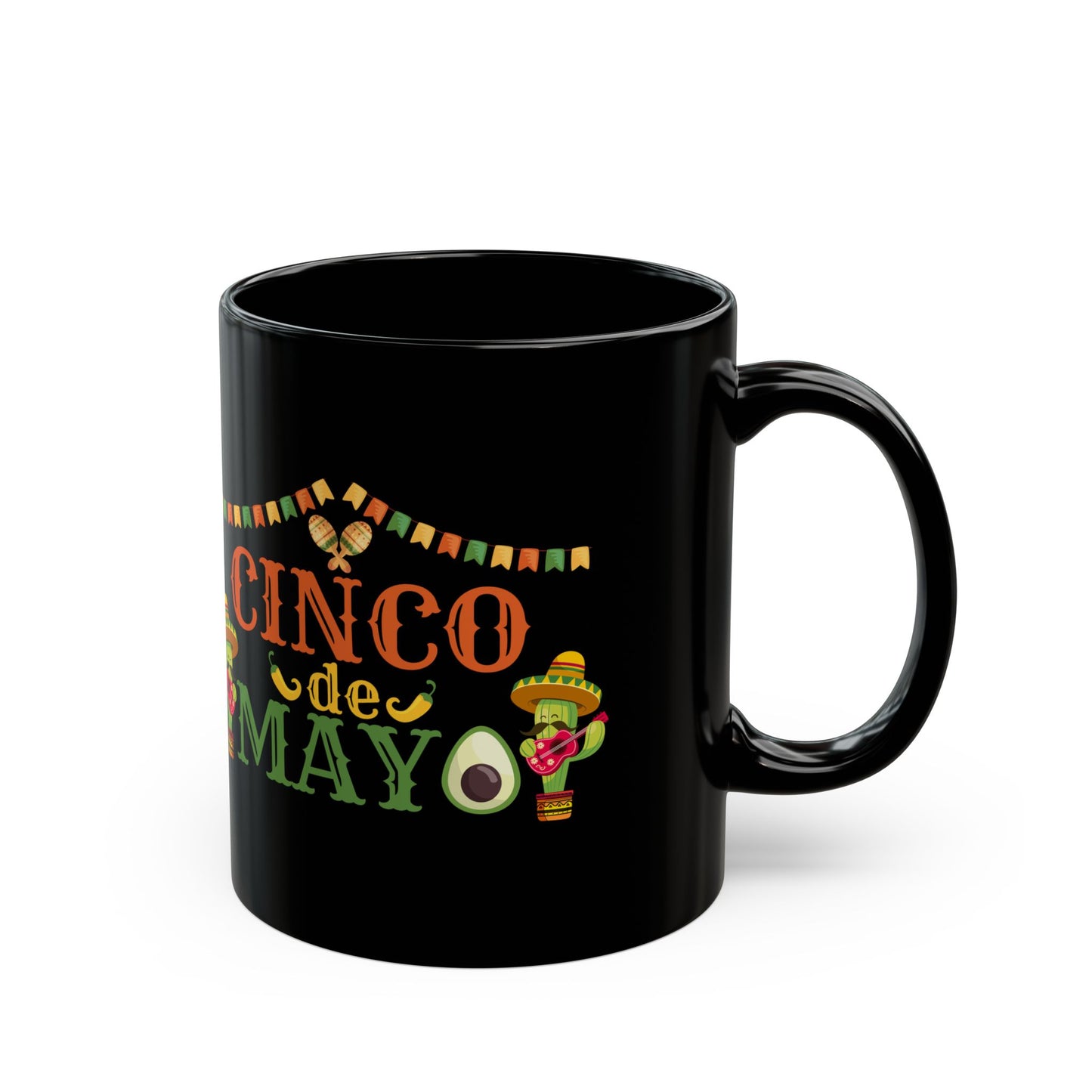 Cinco De Mayo Black Mug (11oz, 15oz)