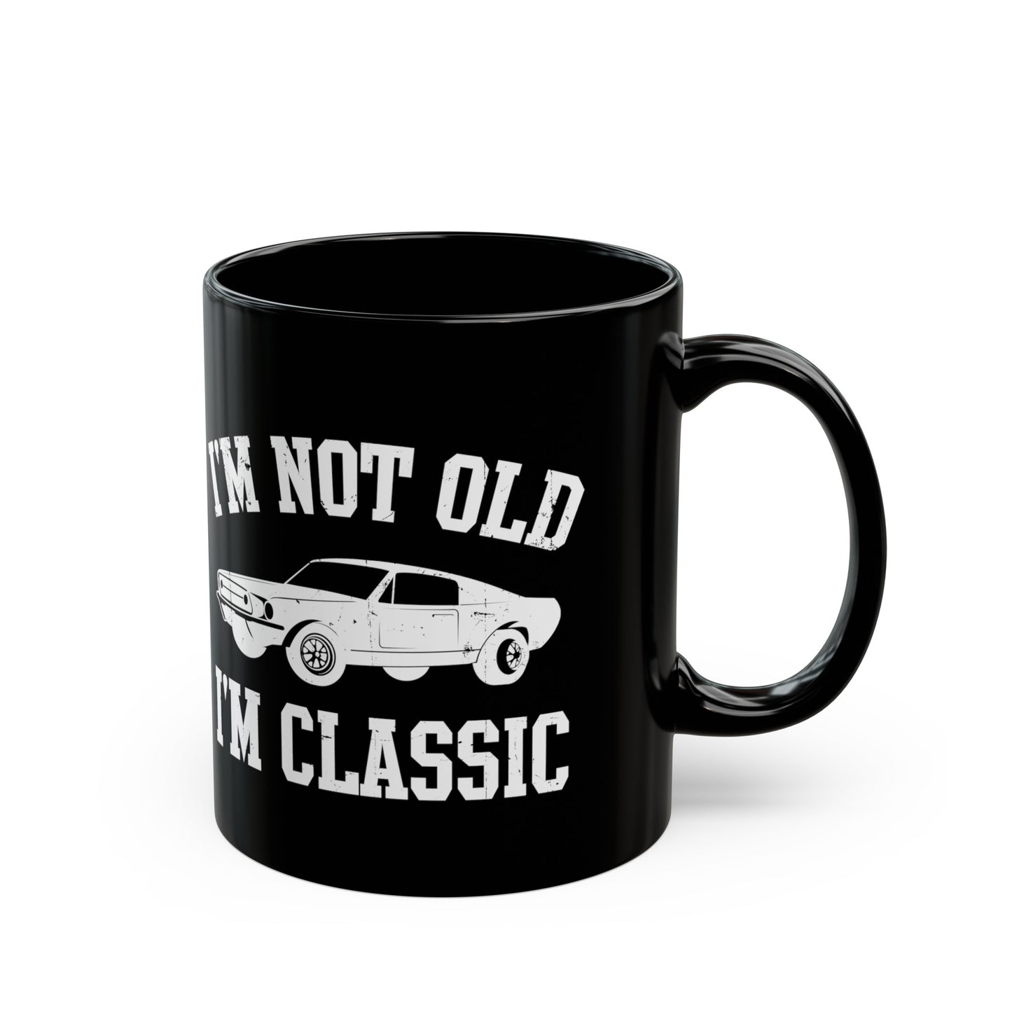 Vintage Car Black Mug – I'm Not Old, I'm Classic