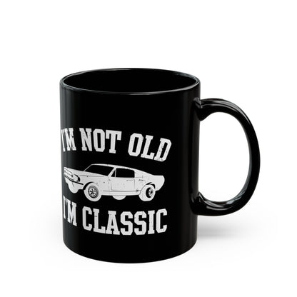 Vintage Car Black Mug – I'm Not Old, I'm Classic