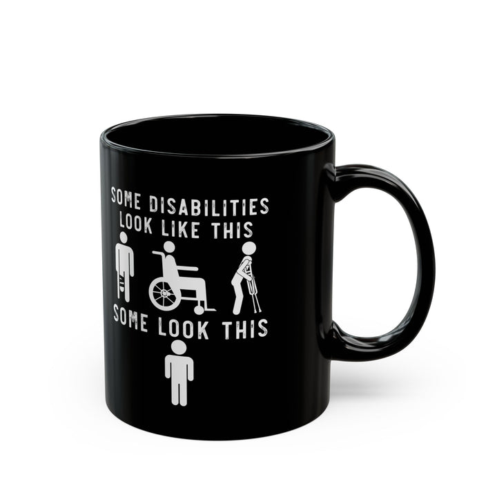 Black Ceramic Coffee Cup with Empowering Message – Support Mental Health & Chronic Illness Warriors