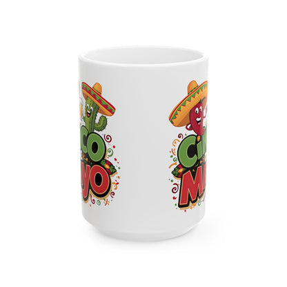 Cinco De Mayo White Mug, (11oz, 15oz)