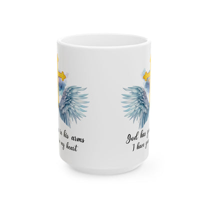 God Has You In His Arms White Mug, (11oz, 15oz)