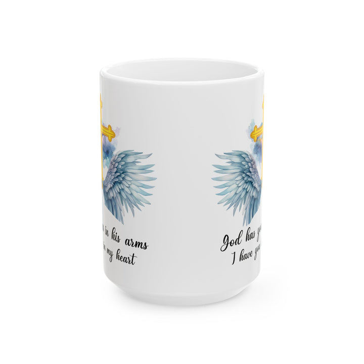 God Has You In His Arms White Mug, (11oz, 15oz)
