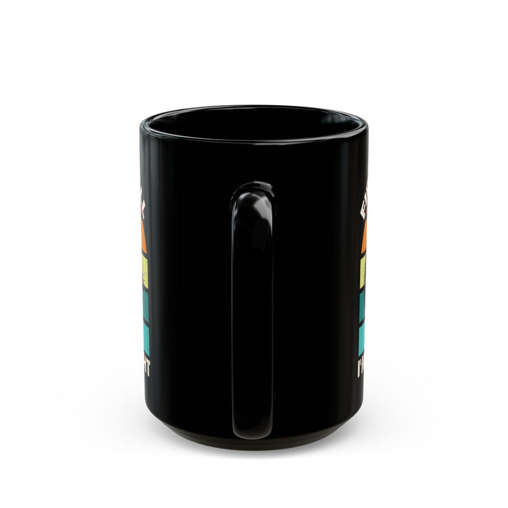 First of All, I'm a Delight – Opossum Mug, Funny Gift with Retro Sunset Design