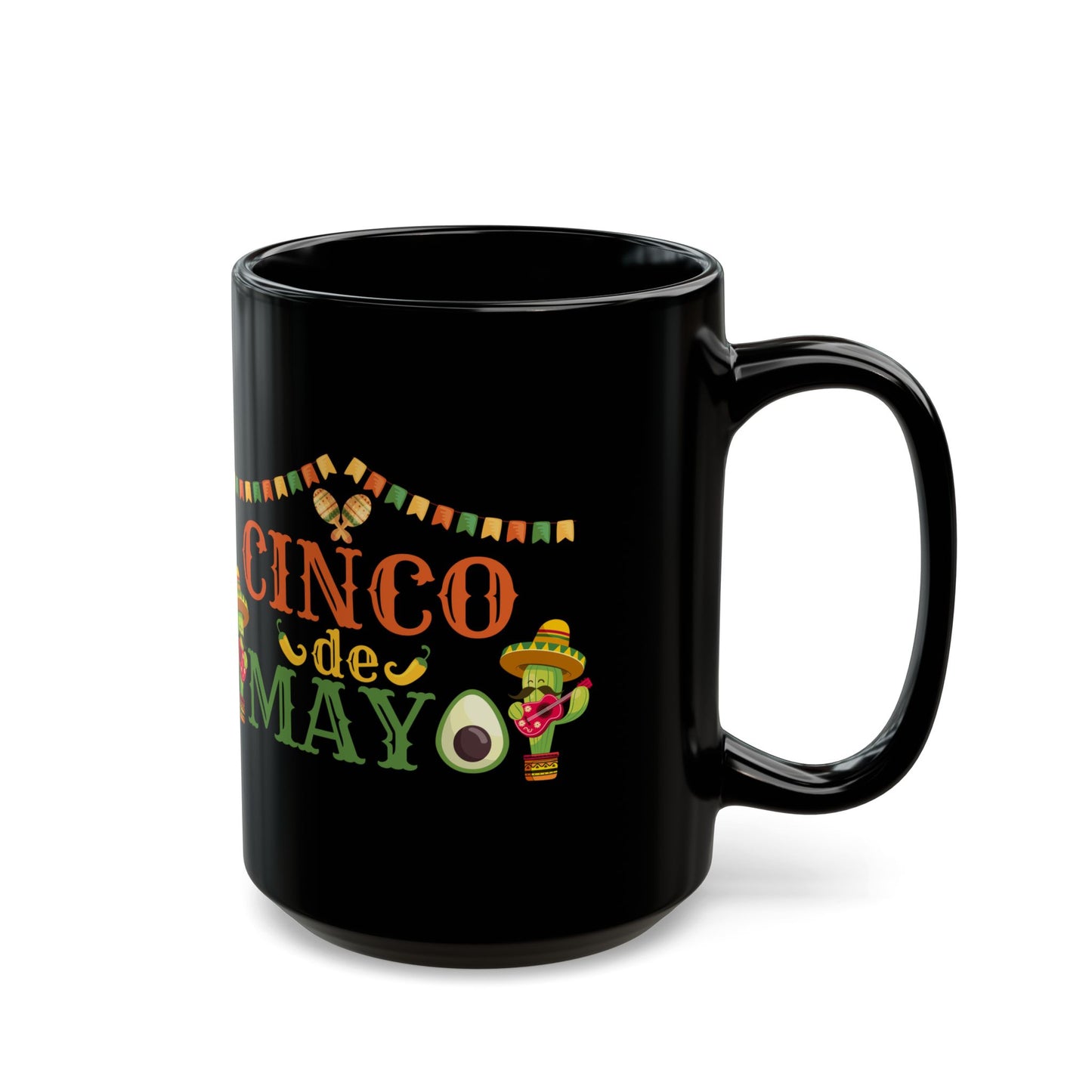 Cinco De Mayo Black Mug (11oz, 15oz)