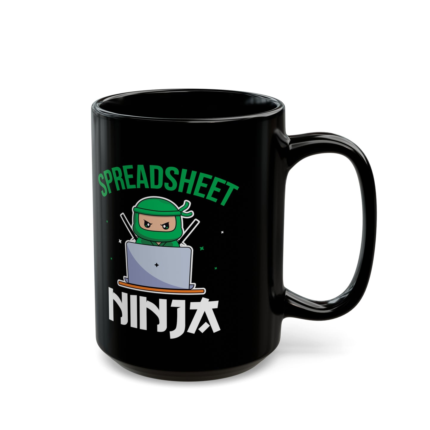 Spreadsheet Ninja Black Mug – Funny Gift for Excel Lovers, Data Pros & Office Ninjas