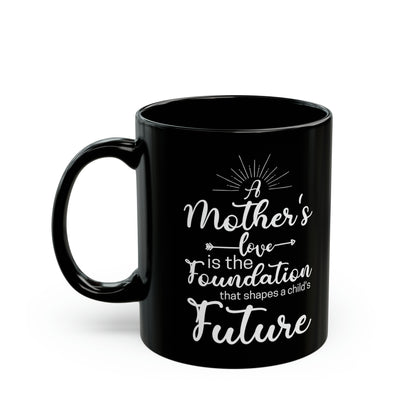 Mom Foundation Mug – Elegant Black Ceramic Gift for Mother’s Day