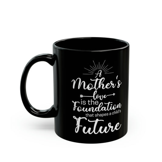Mom Foundation Mug – Elegant Black Ceramic Gift for Mother’s Day