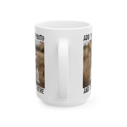 Rustic Family Portrait in Nature White Mug, (11oz, 15oz)