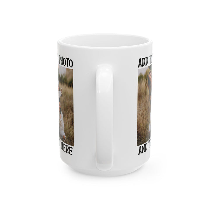 Rustic Family Portrait in Nature White Mug, (11oz, 15oz)