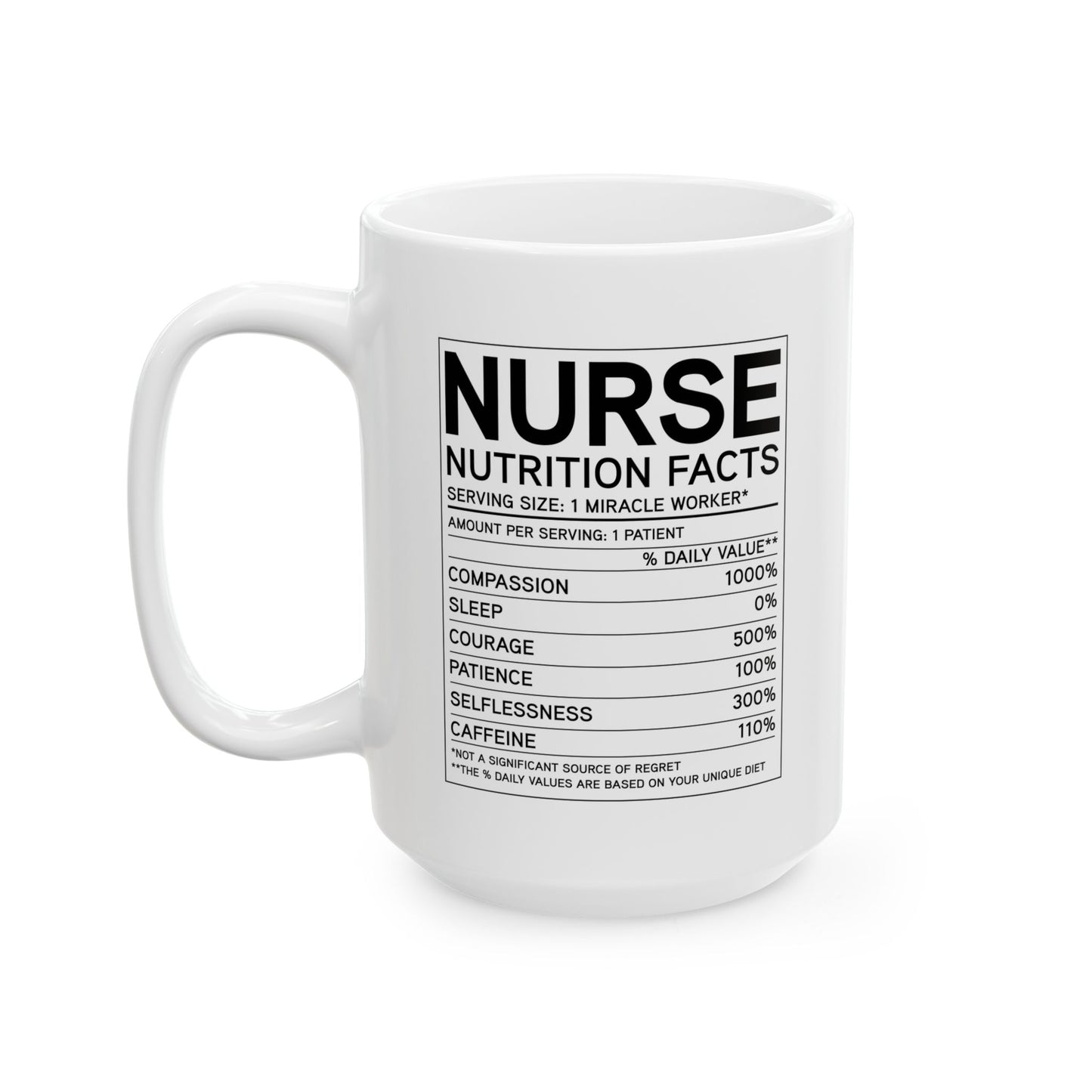Love Nurse White Ceramic Mug – Cute Gift for Nurses, RN, LPN, or Nursing Students