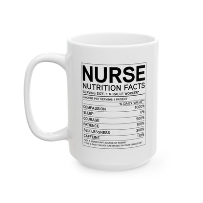 Love Nurse White Ceramic Mug – Cute Gift for Nurses, RN, LPN, or Nursing Students
