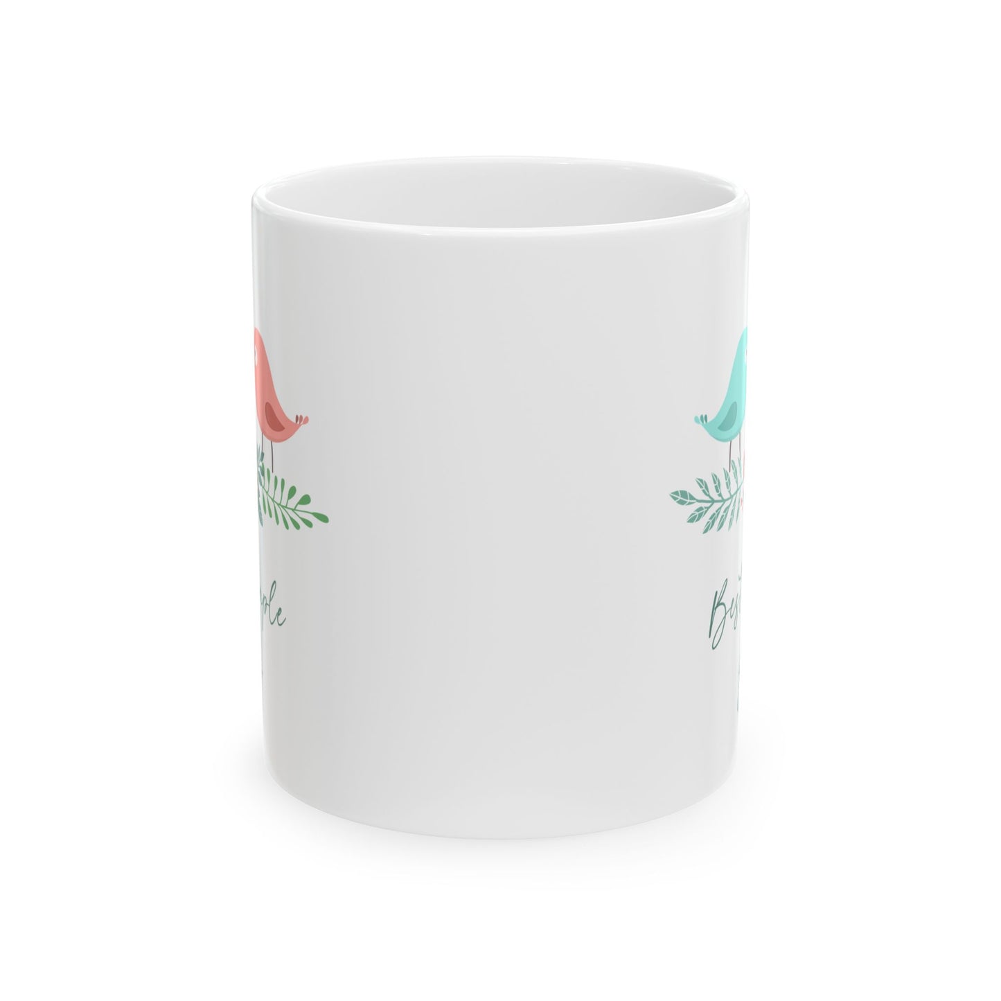 Best Couple Ever Mug – Cute Lovebirds and Floral Design – Romantic Gift for Couples