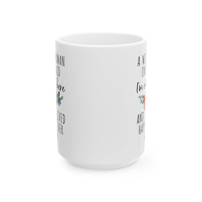 A Wise Woman Once Said Mug – Floral Retirement or Life Celebration Gift