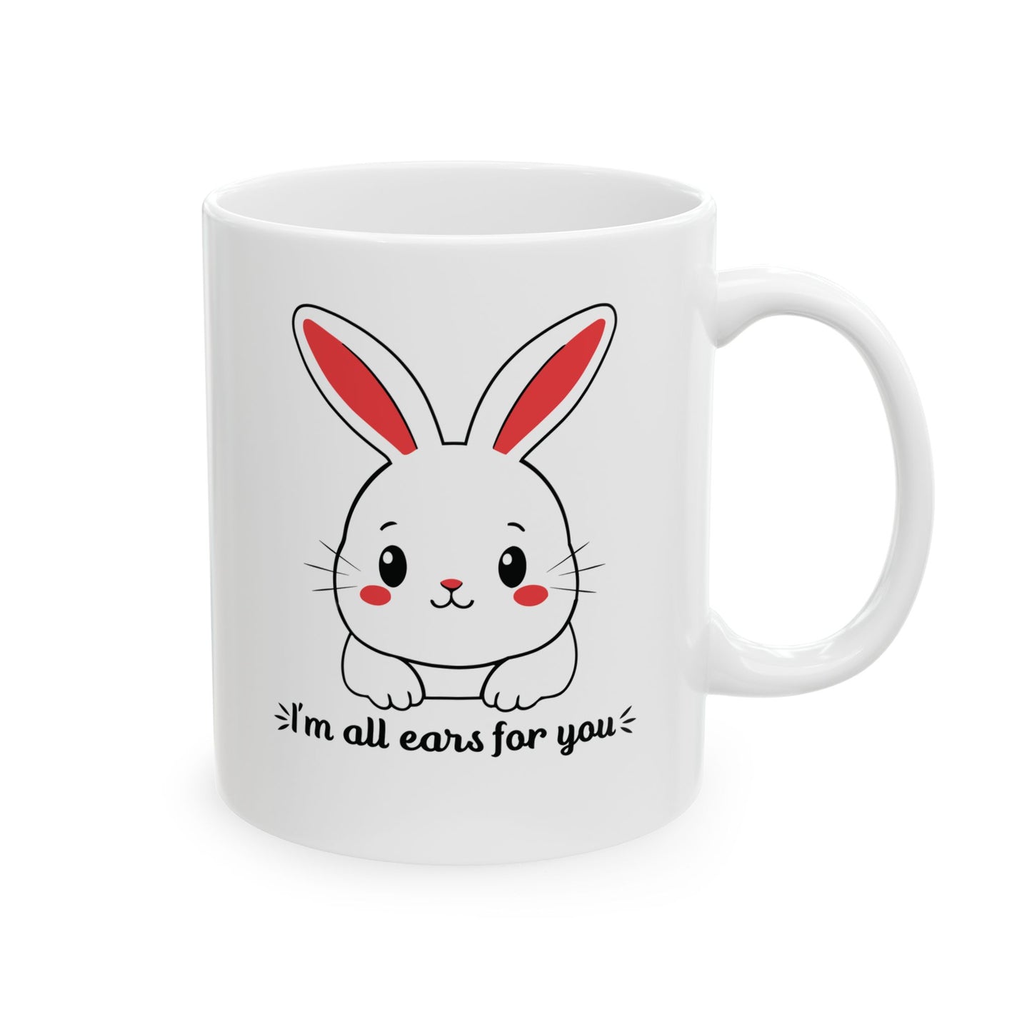 All Ears Bunny Mug – Cute Punny Gift for Someone Special