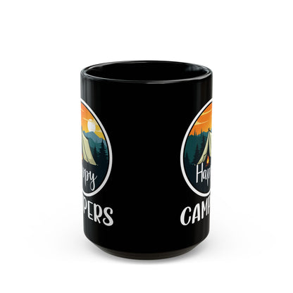 Happy Campers Black Mug (11oz, 15oz)