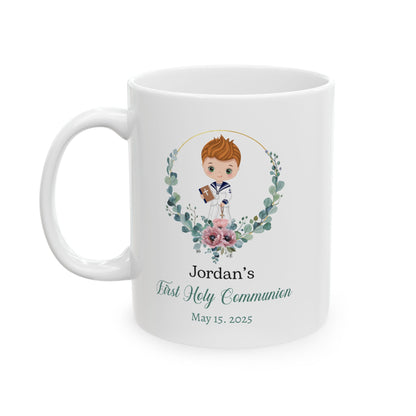 Jordan's First Holy Communion Mug – Custom Gift for May 15, 2025
