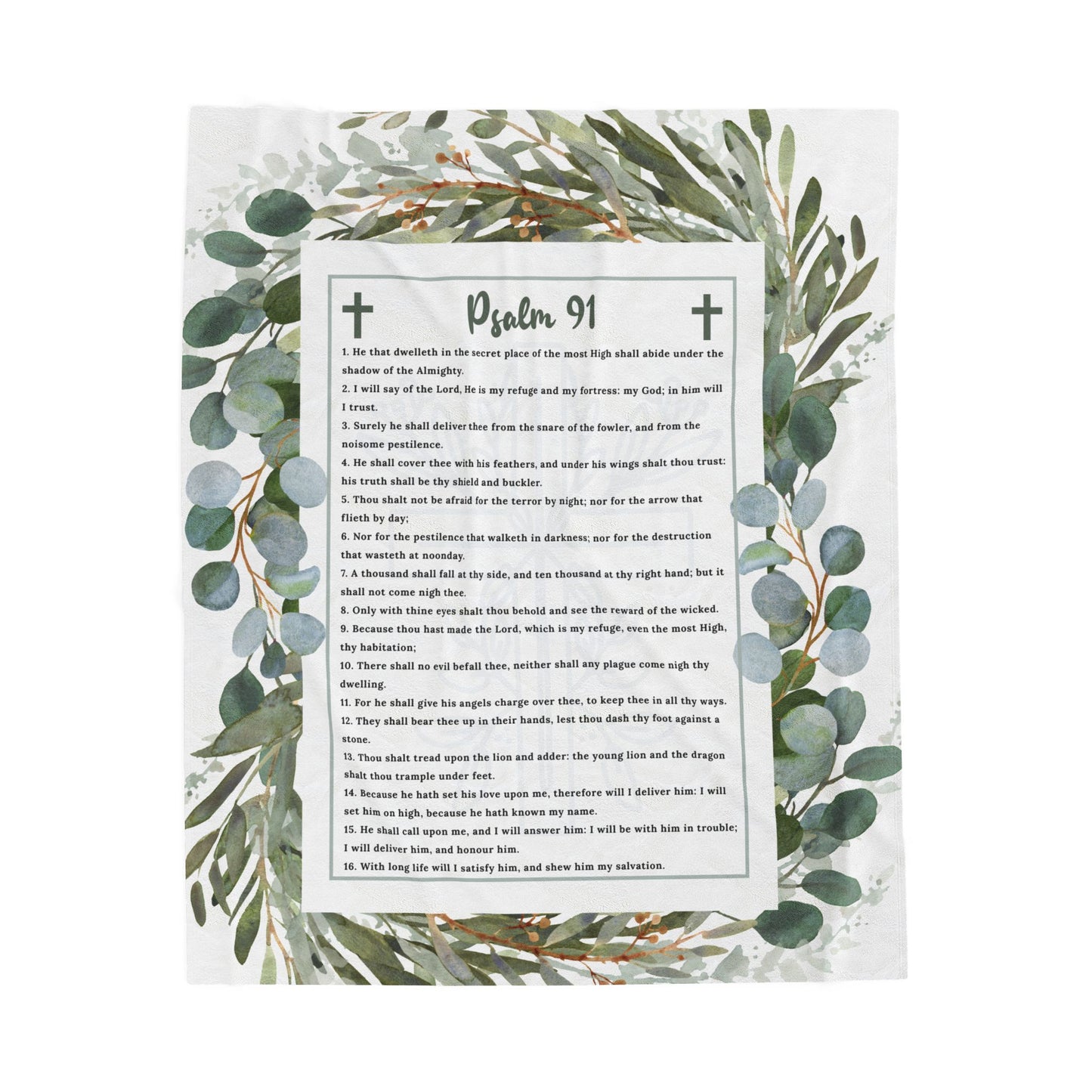 Psalm 91 Velveteen Plush Blanket