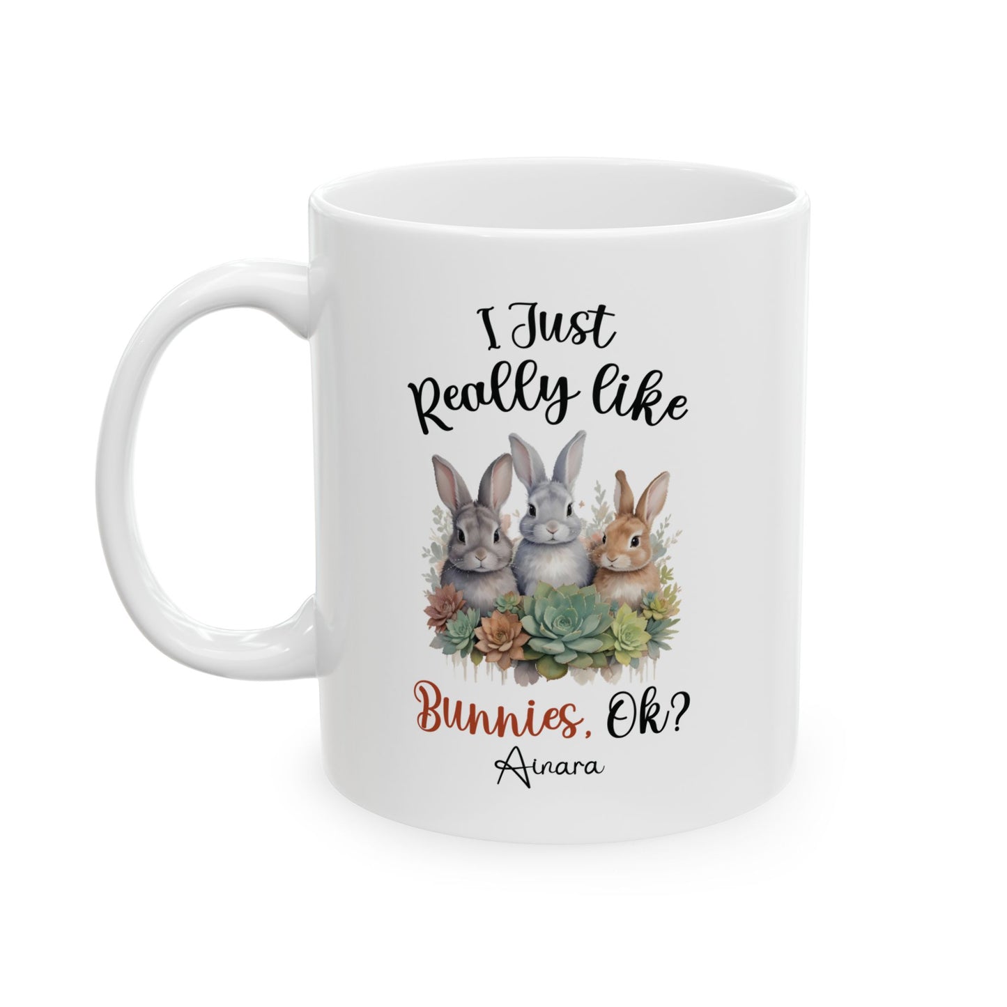 I Just Really Like Bunnies Mug – Personalized Gift for Bunny Lovers
