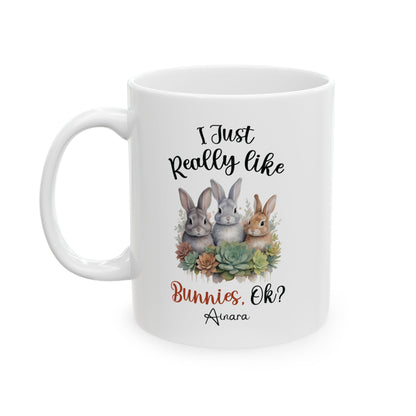 I Just Really Like Bunnies Mug – Personalized Gift for Bunny Lovers