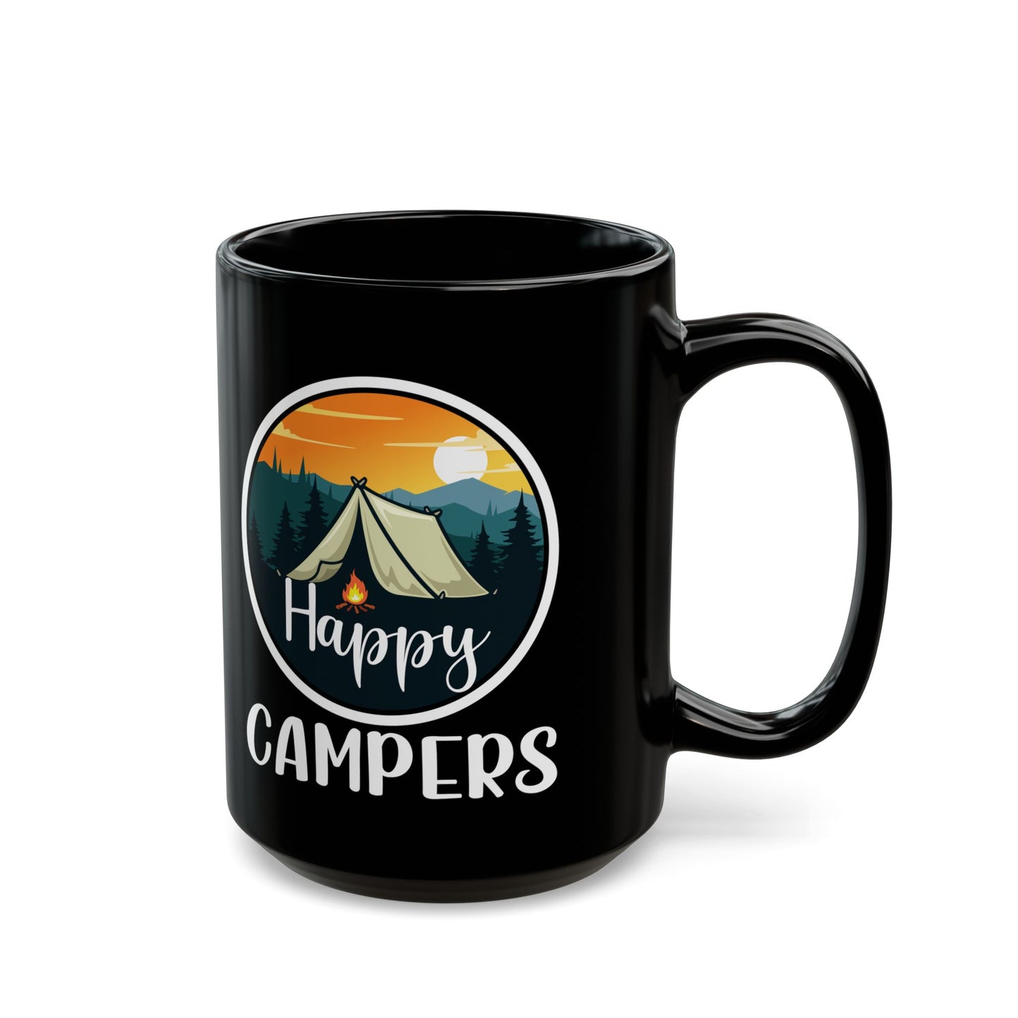 Happy Campers Black Mug (11oz, 15oz)