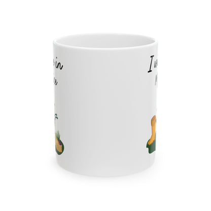 Give a Gift to a Gardening Enthusiast – I Will Be in My Office Mug White Ceramic Coffee Cup