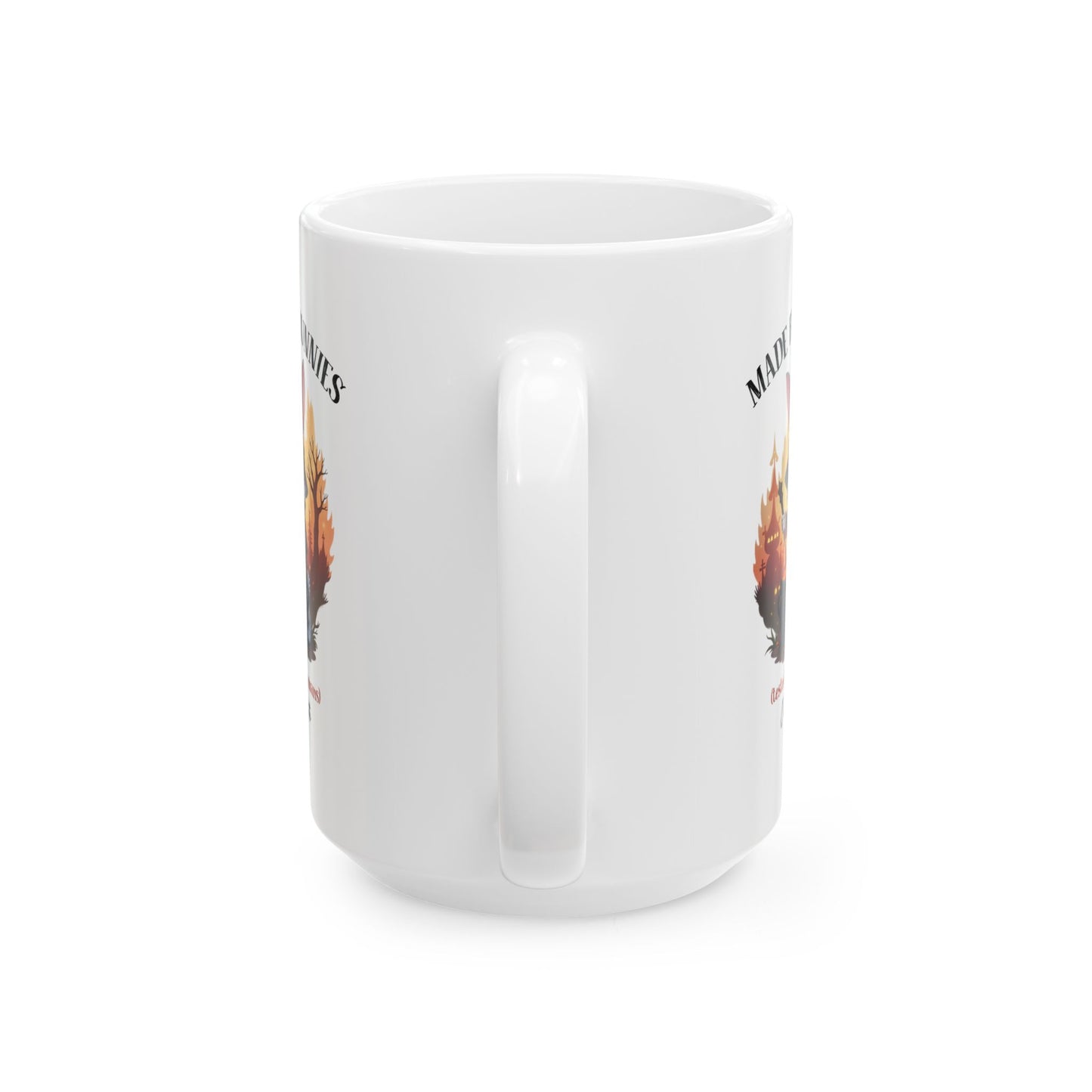 Made By Bunnies Mug – Cute Witch Bunny Gift (Custom Name)