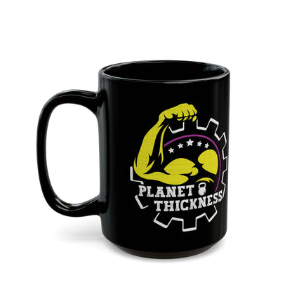 Planet Thickness Black Mug (11oz, 15oz)