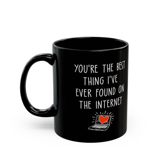 Funny Black Coffee Cup for Girlfriend or Boyfriend – Online Dating Gift Idea