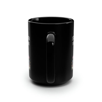 Mom Strength Tall Mug – Elegant Black Ceramic Gift for Mom