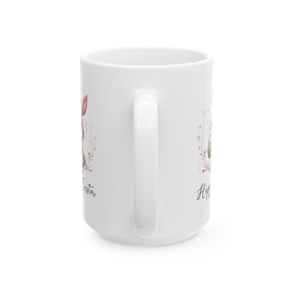 Happy Easter Bunny Mug – Cute Spring Gift with Egg Basket Design