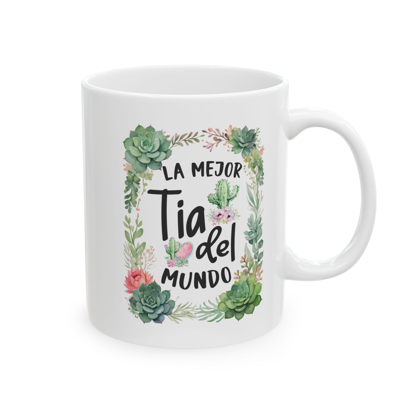 La mejor Tia del mundo White Mug, (11oz, 15oz)