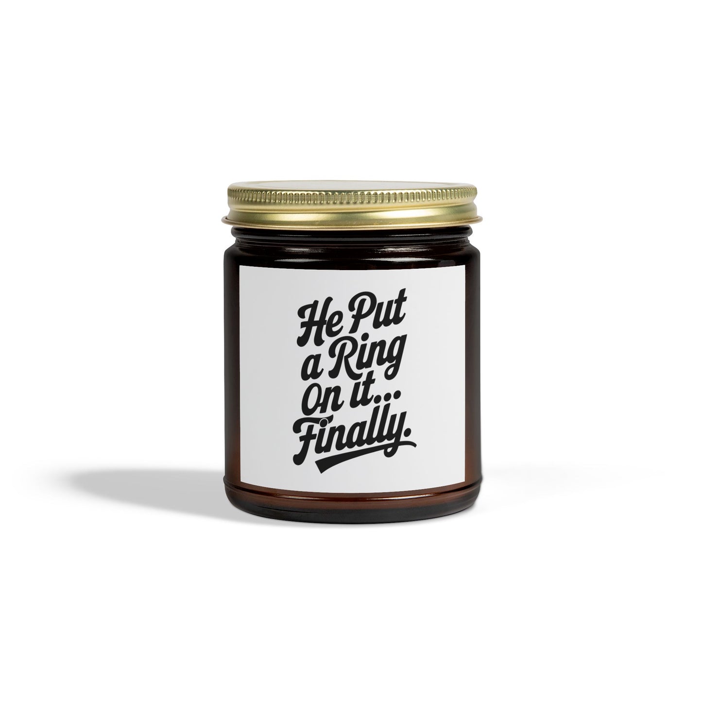 He Put Me A Ring On It Finally Scented Candles, Coconut Apricot Wax (4oz, 9oz)