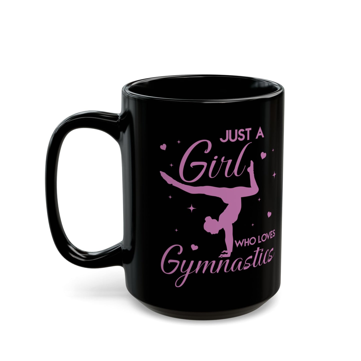 Just A Girl Who Loves Gymnastics Black Mug (11oz, 15oz)