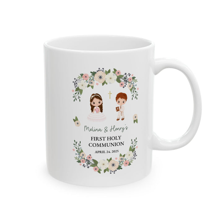 First Holy Communion Mug – Personalized Gift for Melina & Henry