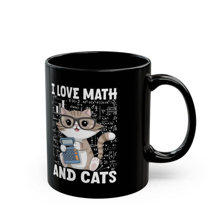 I Love Math And Cats Black Mug (11oz, 15oz)