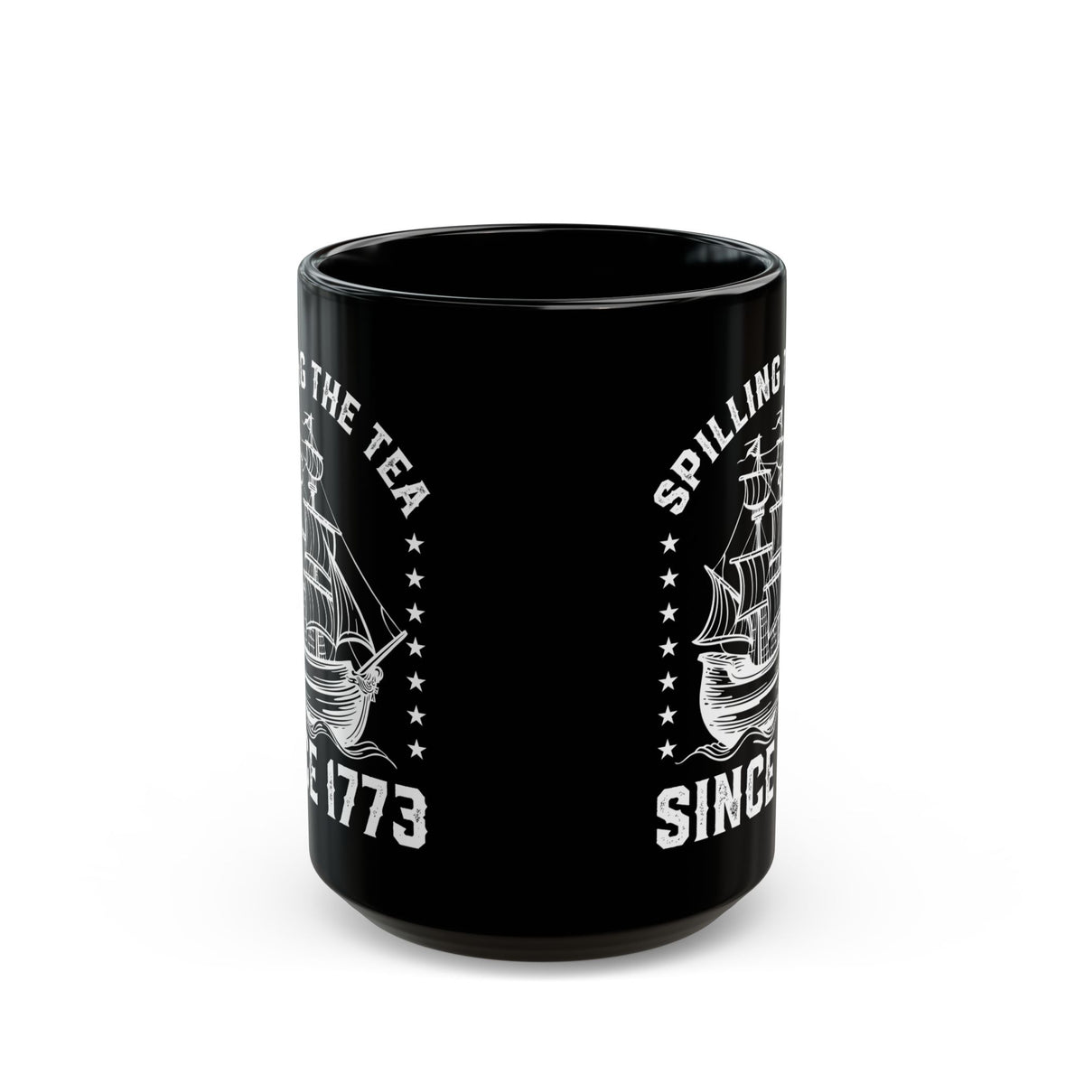 SPILLING THE TEA Black Mug (11oz, 15oz)