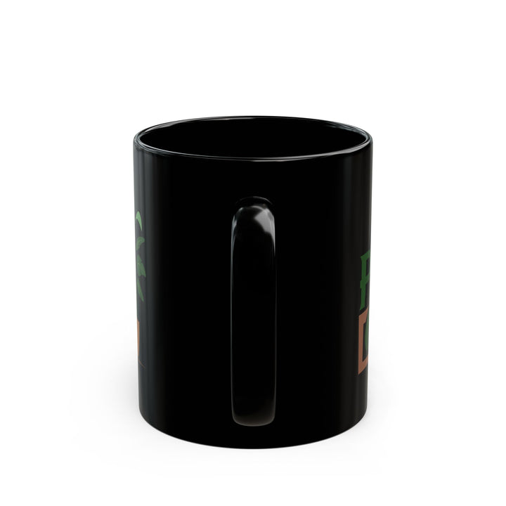 Give a Gift to a Plant Lover – Plant Life Mug Black Ceramic Coffee Cup for Gardeners
